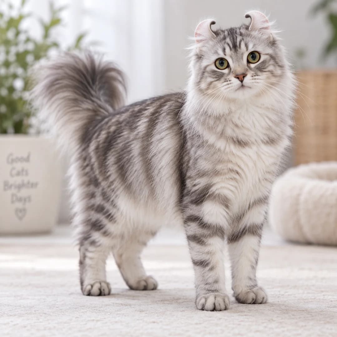 تصویر گربه نژاد امریکن کرل (American Curl) در دوره میان‌سال و جوانی - وقار و توانایی بدنی در دانشنامه پت همزی
