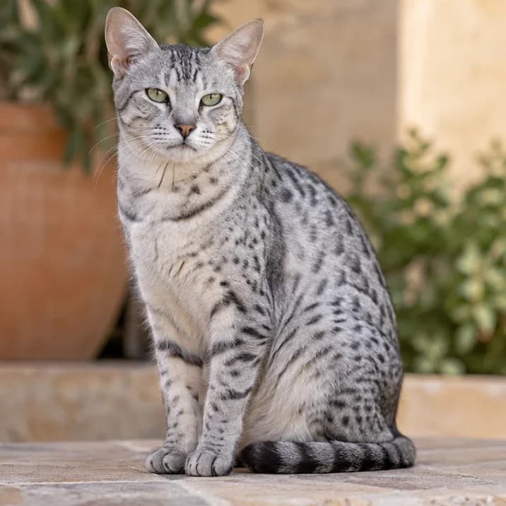 تصویر گربه نژاد ایجپشن ماو (Egyptian Mau) در دوره بالغ و سالمند - وقار و مراقبت‌های نژادی در دانشنامه پت همزی