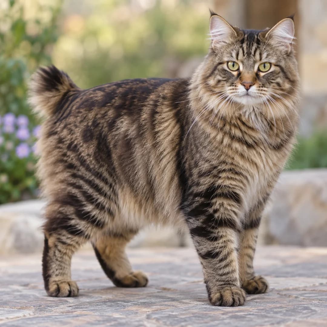 تصویر گربه نژاد امریکن بابتیل (American Bobtail) در دوره بالغ و سالمند - وقار و مراقبتهای نژادی در دانشنامه پت همزی